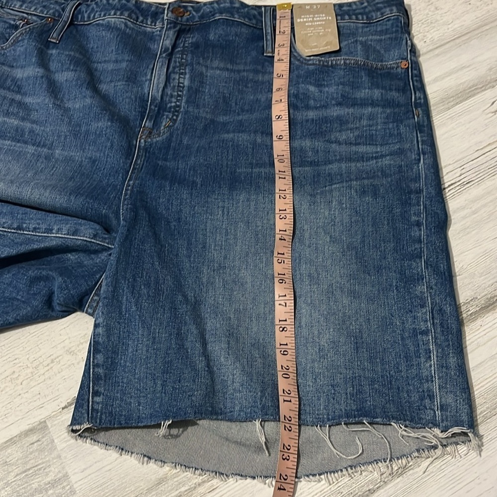 Madewell High- Rise Denim Shorts Mid- Length Size 37 NWT - Picture 11 of 11